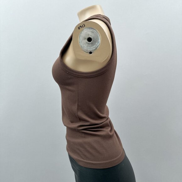 90 Degrees Womens Brown Ribbed Sleeveless Tank Top Casual‎ & Stretchy XS/S - Picture 9 of 9